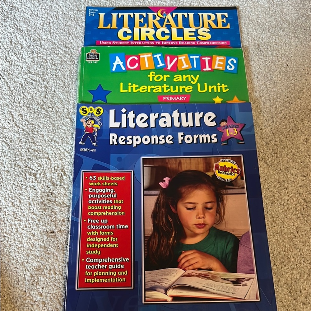 3 Literature Response Forms books for grades 1 - 6